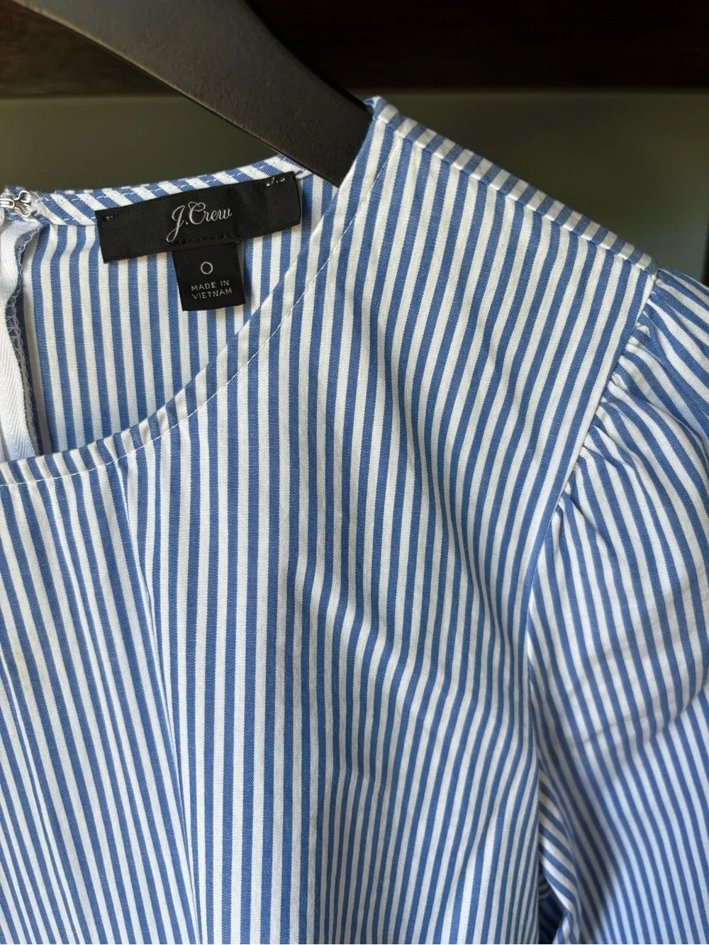 J. Crew Blue and White Striped Blouse